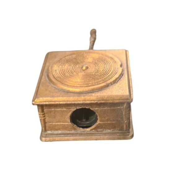 vintage Metal Pencil Sharpener Set Cash Register Trumpet Phonograph Wheel - Picture 12 of 13